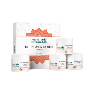 De-Pigmentation Facial Kit with Licorice, Sandalwood & Neem, For women & Men , 4 step Facial Kit ,All Skin Types , 170 g