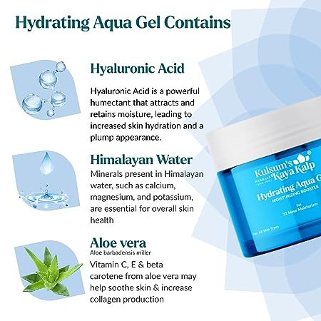 Hydrating Aqua Gel Moisturizer with Hyaluronic Acid & Himalayan Water (50g)
