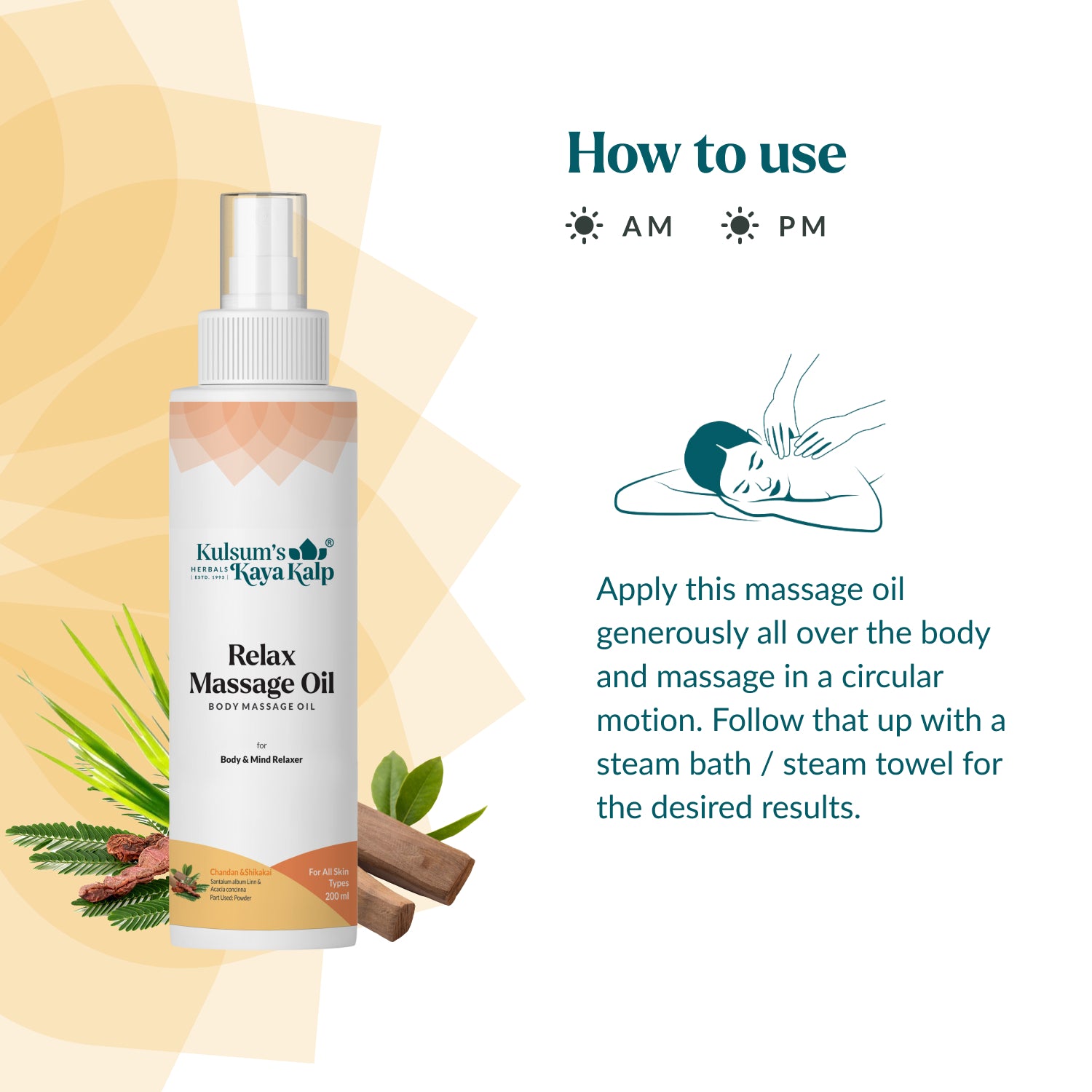 Kulsum's Kaya Kalp Herbals Relax Massage Oil 200ML